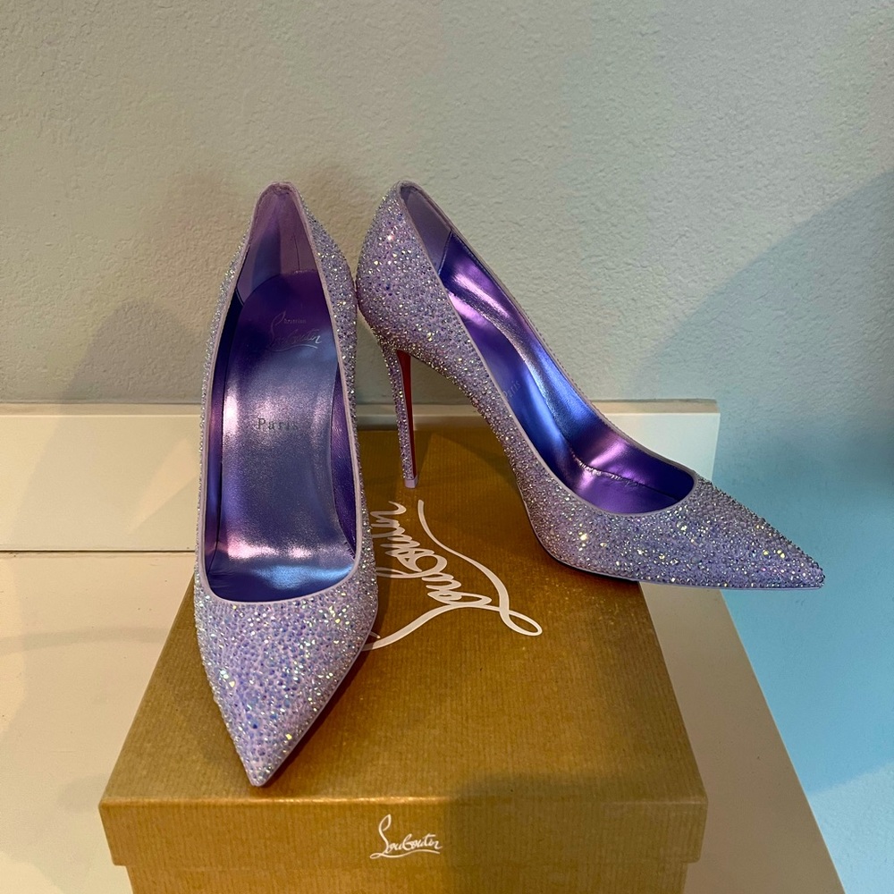 Christian Louboutin Kate Strass 100- lilac smoke